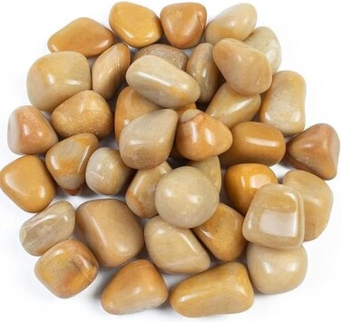 Vsell24&trade; Yellow Stones 5-8 cm - Decorative Rocks for Landscaping, Vase Fillers, and Aquariums 20 KG