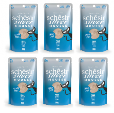 Schesir Silver Mousse Senior Cat - Chicken 80g-6pcs