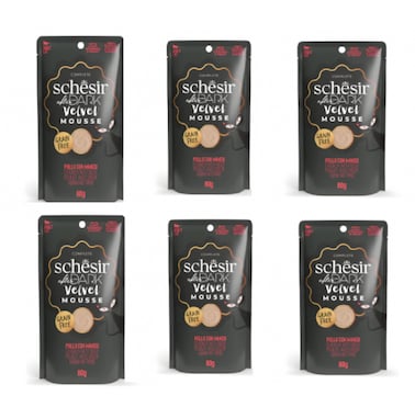 Schesir After Dark Velvet Mousse For Cat - Chicken With Beef 80g ( 6 Pcs)