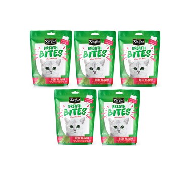 Kit Cat Breath Bites Beef Flavor 5 x 60 g