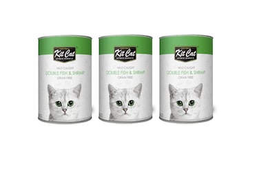 Kit Cat Wild Caught Double Fish &amp; Shrimp ( 3 x 400g )