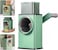 4-in-1 Hand Crank Vegetable Slicer &amp; Shredder &ndash; Rotary Cheese Grater &amp; Chopper with Stainless Steel Blades (Green)
