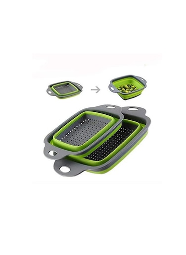 2pcs Collapsible Kitchen Set - Over-the-Sink Strainer &amp; Vegetable Peeler with Extendable Handles   Space-Saving Design for Fruits, Vegetables, and Pasta