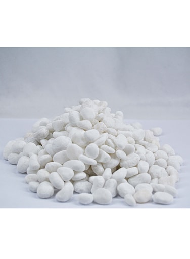 Vsell24&trade; White Stones 10-12 mm - Decorative Pebbles for Landscaping, Vase Fillers, and Aquariums 2 KG