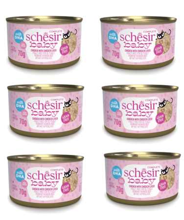 Schesir Baby Kitten Wholefood - Chicken With Chicken Liver 70g ( 6 PCS )