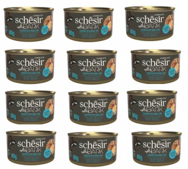 Schesir After Dark Wholefood In Broth For Cat - Chicken With Quail Egg 80g ( 12 PCS )