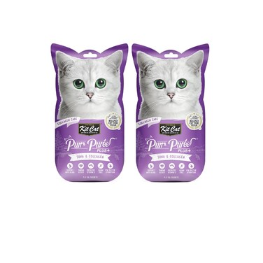 Kit Cat Purr Puree Plus+ Tuna &amp; Collagen (Collagen Care) (2 Pc)