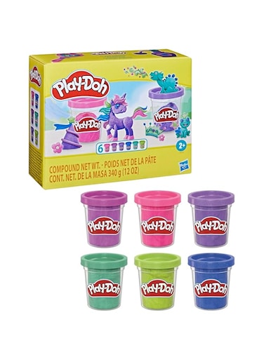 Play-Doh 6 Pack Sparkle Collection, Assorted Metallic Shine Colors, Kids Arts &amp; Crafts Supplies, Imagination Toys for 3 Year Olds Up