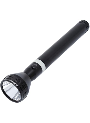 Rechargeable Flashlight With Night Glow, 2800 Meter Range, Black, Omfl2610"Min 1 year manufacturer warranty