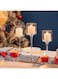 Samsung Glass Candleholders Tea Light Candle Holders Clear Wedding Weddings Hurricane Tall Elegant Ideal for Dining Party Home Decor Parties Table Settings Gifts Different Sizes (1 Set Small Clear)