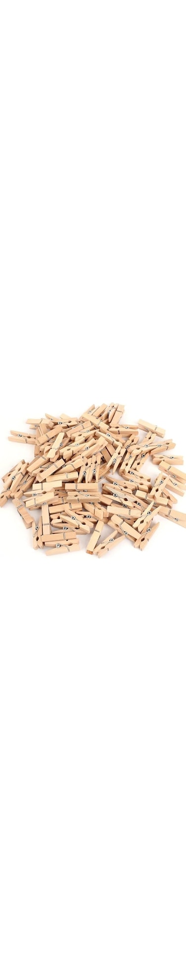 ECVV Natural Wooden Clothes Pins, Sturdy Small Wood Clothespin, Photo Paper Peg Pin, Craft Clips for Home School Arts Crafts Decoration  60 PIECES