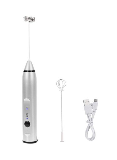 Handheld Milk Frother Silver 22 x 4.5 x 4.5cm