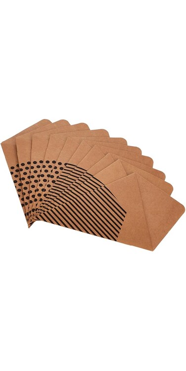 Hema Striped Cones 10-Pack, 13.5 Cm X 22 Cm X 5 Cm Size, Brown