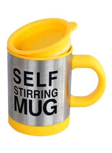 Stirring Coffee Mug Yellow/Silver/Black