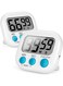 Pack Digital Kitchen Timer for Cooking Big Digits Loud Alarm Magnetic Backing Stand Cooking Timers for Baking White