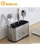 Cutlery Holder, Premium Quality Stainless Steel, Storage For Countertop Organizer Cooking Utensil Crock Kitchen Organization, Storage And Flatware Caddy