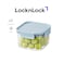 LocknLock Classic Plus Square Food Container 860ml &ndash; Mint, 4-Side Locking, Stackable &amp; Leakproof