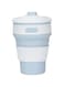 350ml Silicone Collapsible Travel Water Bottle Cup Lid Floding Travel Cup Mug Lightweight Water Coffee Drinking Bottle Outdoor Camping Hiking Silicone Cup (Light Blue)