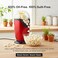 Electric Hot Air Popcorn Maker - 1200W Oil-Free Healthy Popcorn Popper Machine for Home (Red)