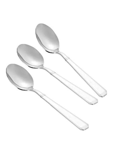 3-Piece Tea Spoon Set Stainless Steel Silver