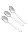 3-Piece Tea Spoon Set Stainless Steel Silver