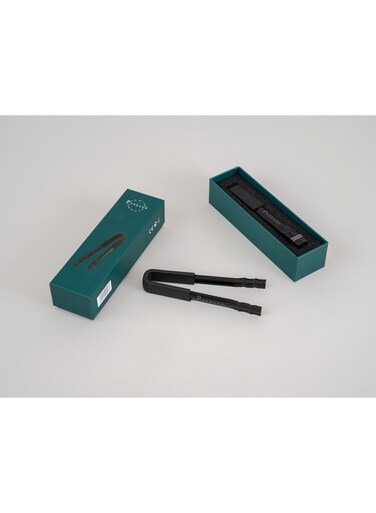 Tong for Bukhor and Charcoal Briquets - Heat-Resistant, Precision Grip - Ideal for Handling Hot Coals (BLACK)