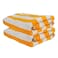 MAXQON Beach Towel - 100% Cotton 600 GSM Over Sized (90x180cm), Highly Absorbent Bath Sheet For Pool, Beach, Fitness, Sports, Yoga, Color-Striped Yellow