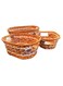 Set of 3 Handmade Rattan Fruit Basket Food Storage Bowls Kitchen Organizer