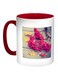 Mulberry Printed Coffee Mug Red/White/Pink 11ounce