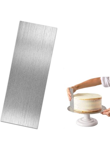 Inch Stainless Steel Cake Scraper Metal Scraper for Cake Smoother Leveler Scraper Cake Decorating Comb Cake Cutter for Mousse Butter Cream
