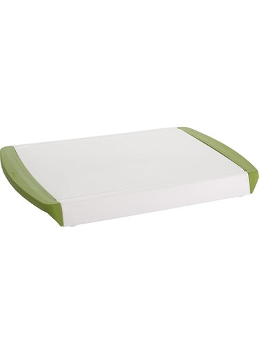 Trudeau 5050309 Polypropylene Chopping Board with 2 Retractable Egg Shell Trays /38 cm x 26.5 cm Green