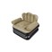 Inflatable Lounge Chair, Grey Flocked Surface, Multi-Position Backrest, Indoor Air Sofa