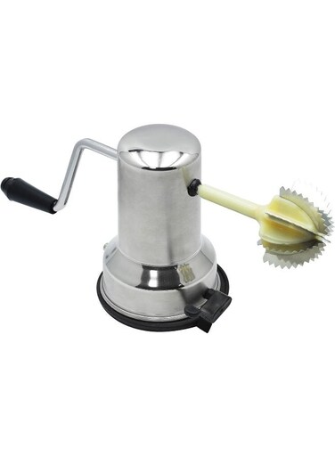 Vacuum Base Coconut Scrapper Silver 11.6x16.8cm