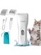 QUEENADA Dog Clippers Professional Cat Shaver - Pet Grooming Kit Clipper for Long Hair Low Noise Paw Trimmer, Quiet Rechargeable Pet Hair Clippers Tools for Cats Dogs(White)