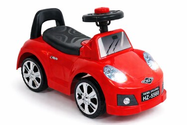 StarMarz Mini Rider Push Car &ndash; Durable Ride-On Toy with Steering Wheel, Backrest Support &amp; Storage &ndash; Indoor/Outdoor Baby Walker Car for Kids (1&ndash;4 Years) &ndash; Red