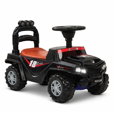 StarMarz SUPER 18 Off-Road Ride-On Jeep &ndash; Foot-to-Floor Baby Push Car with Safety Backrest, Storage Box, Steering Wheel &amp; Big Tyres &ndash; Realistic Headlights &ndash; Indoor/Outdoor Ride-On Toy for Toddlers (1&ndash;4 Years)