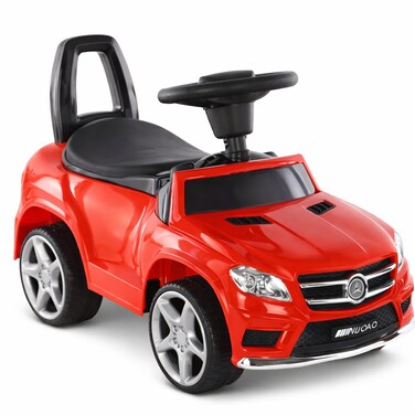 StarMarz Luxury Ride-On Push Car &ndash; Premium Foot-to-Floor Baby Car with Steering Wheel, Backrest Support &amp; Smooth Wheels &ndash; Indoor/Outdoor Toddler Ride-On Toy (1&ndash;4 Years) &ndash; Red