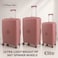 ELITE 3-Piece Hard-Shell Luggage Set (20/24/28) &ndash; Lightweight Spinner Suitcase &ndash; Rose Gold