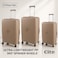 ELITE 3-Piece Hard-Shell Luggage Set (20/24/28) &ndash; Lightweight Spinner Suitcase &ndash; Beige Gold