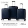 ELITE 3-Piece Hard-Shell Luggage Set (20/24/28) &ndash; Lightweight Spinner Suitcase &ndash; Dark Blue