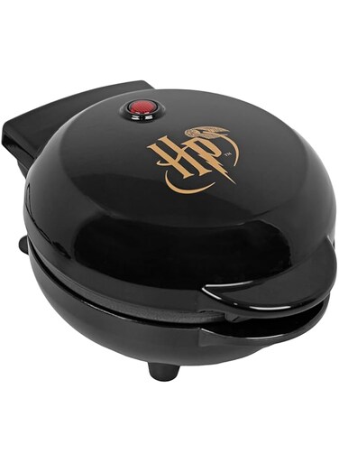 UNCANNY BRANDS - Harry Potter Mini Waffle Maker - Creates Harry Potter's Glasses Impression on the Waffle - for Any Occasion - Easy to Clean - Non-Stick Surface - WM3-HPO-HP1-ME