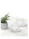 2-Piece Cup and Saucer 200ml, Noemi Series, Coffee/Tea Cup, Perfect for Coffee Lover for Latte, Cappuccino, Hot Choco, Great Partner in Cold Weathers in Office, Room, Breakfast And Snack Time