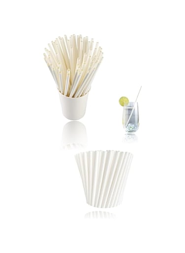 Sweet seven Biodegradable Paper Straws - Eco-Friendly Bulk Drinking Straws for Parties, Events, and Restaurants 100PCS