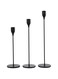 Denique Matte Black Candle Holders Set of 3, Tall Candlestick Holder for Taper Candles, Metal Candelabra for 3/4inch Candles, Ideal for Wedding, Dinning, Party, Interior Decorating