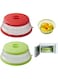 KASTWAVE 2 Pack Microwave Splatter Covers - Vented, Collapsible &amp; BPA-Free Silicone, 10.5" Round with Easy Grip Handle, Dishwasher Safe