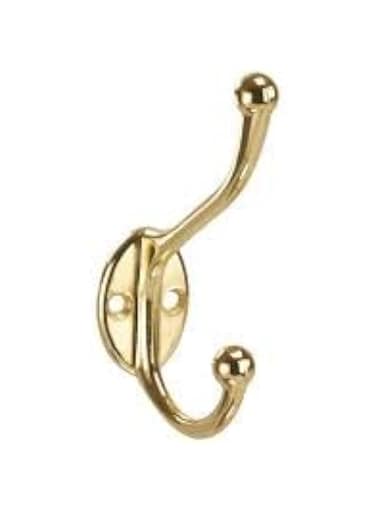Robustline Hat And Coat Hook Heavy Duty Robe Hook Coat and Hat Hook with Round Base (Gold Plated, 5Pcs)