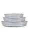 Borosilicate Oval Glass Baking Tray Set Clear 1.6Ltr - 25.8x18x6cm