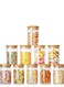 Set of 10-290 ML Borosilicate Glass Storage Jars With Bamboo Lids