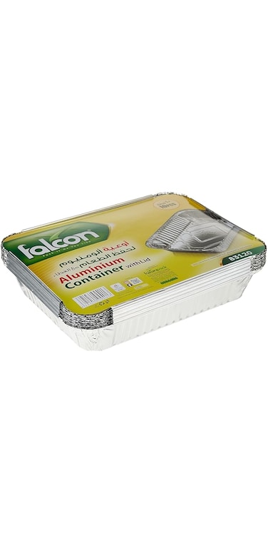 Falcon Aluminium Container With Lid (83120) - 10 Pieces