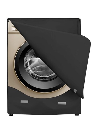 FUIN Washing Machine Cover, Coating Oxford Cloth Washer Dryer Cover for Front Loading Machine, Waterproof, Dustproof, Sunresistant Cover for Full-automatic Roller Washing Machine (69*85*58CM)